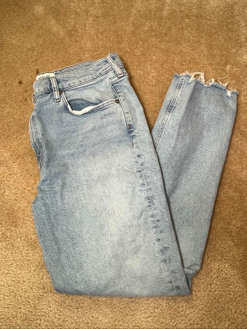 AGOLDE Women’s Merrel Mid Rise Straight Jeans Light Wash Size 32⁠